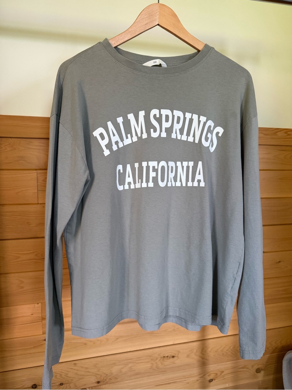 H&M “Palm Springs California” Oversized Printed Top